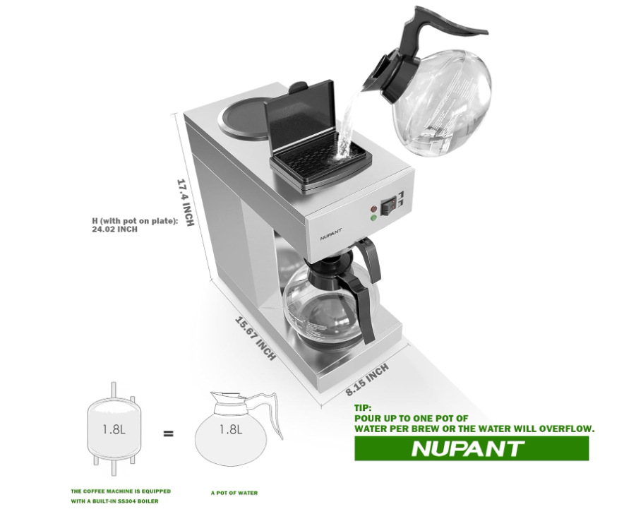 commercial coffee machines warmer plate keeping coffee hot