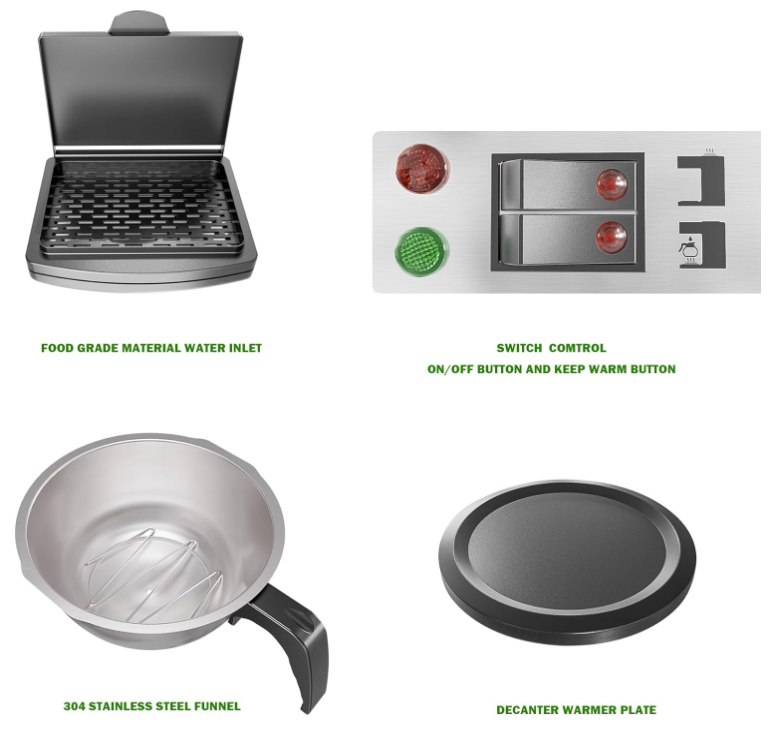 stainless steel coffee maker for cafe and office use