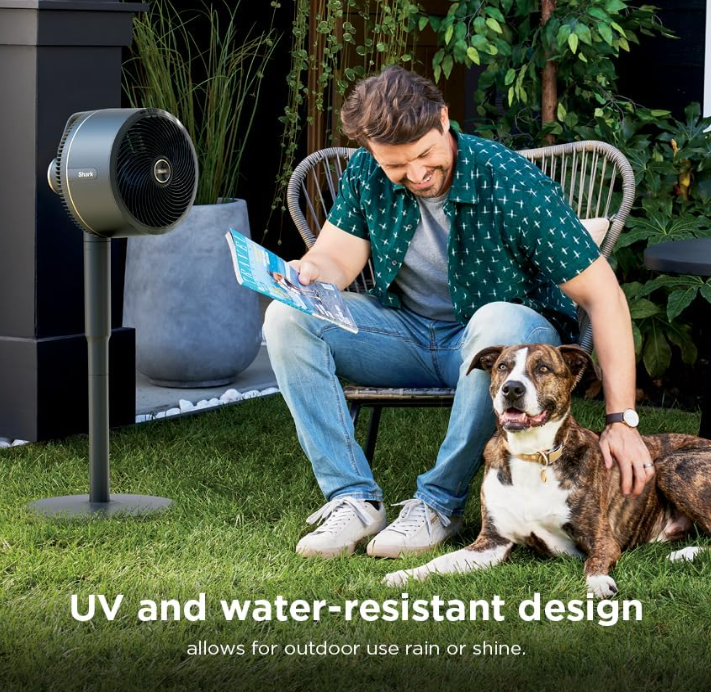  Shark FlexBreeze FA222 portable cordless outdoor fan with InstaCool misting attachment and remote control