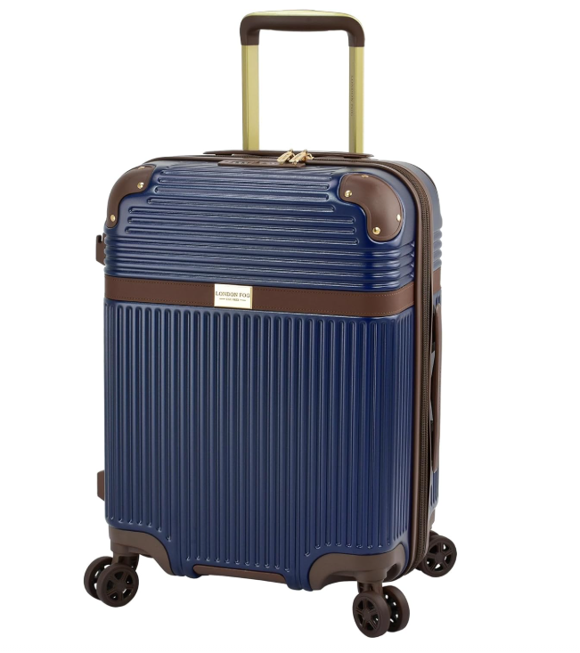 London Fog Brentwood IV hardside spinner carry-on in midnight blue