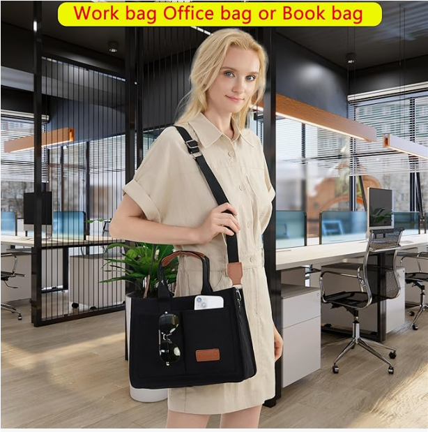Canvas tote bag styled for work, travel, and casual everyday outings