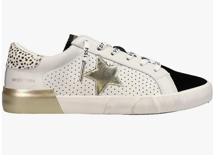  Vintage havana shoes, white and black two-tone classic women's sneaker
