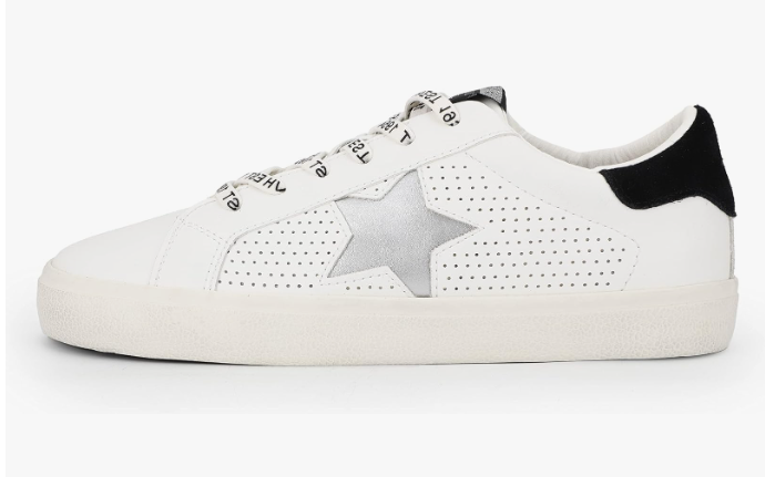 Vintage havana shoes, Gadol silver bold metallic sneaker for women