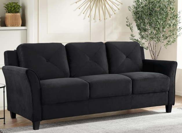 comforty sofa with black colour