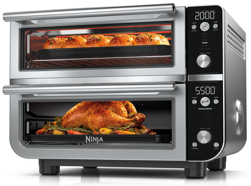 Ninja DCT801 double oven countertop stainless steel air fryer combo