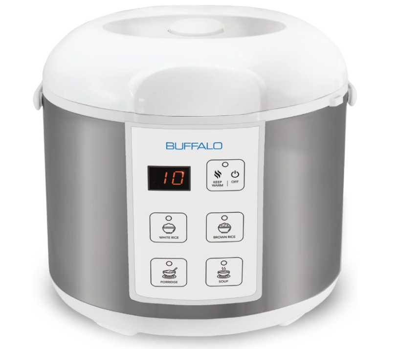 Buffalo Classic Rice Cooker stainless steel inner pot 10-cup capacity