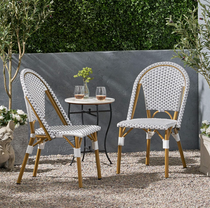 Christopher Knight Home Philomena outdoor dining chair in wicker style