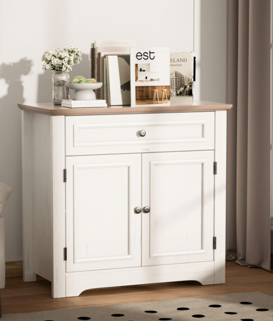 sideboard credenza base cabinet with drawer and adjustable shelf