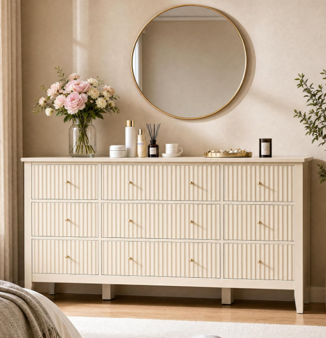 modern base cabinets with drawers in a clean white kitchen