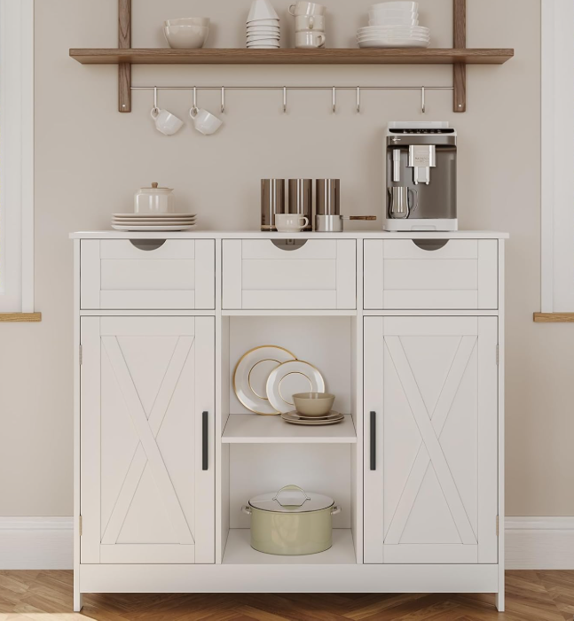 Hero Image: modern base cabinets with drawers in a clean white kitchen